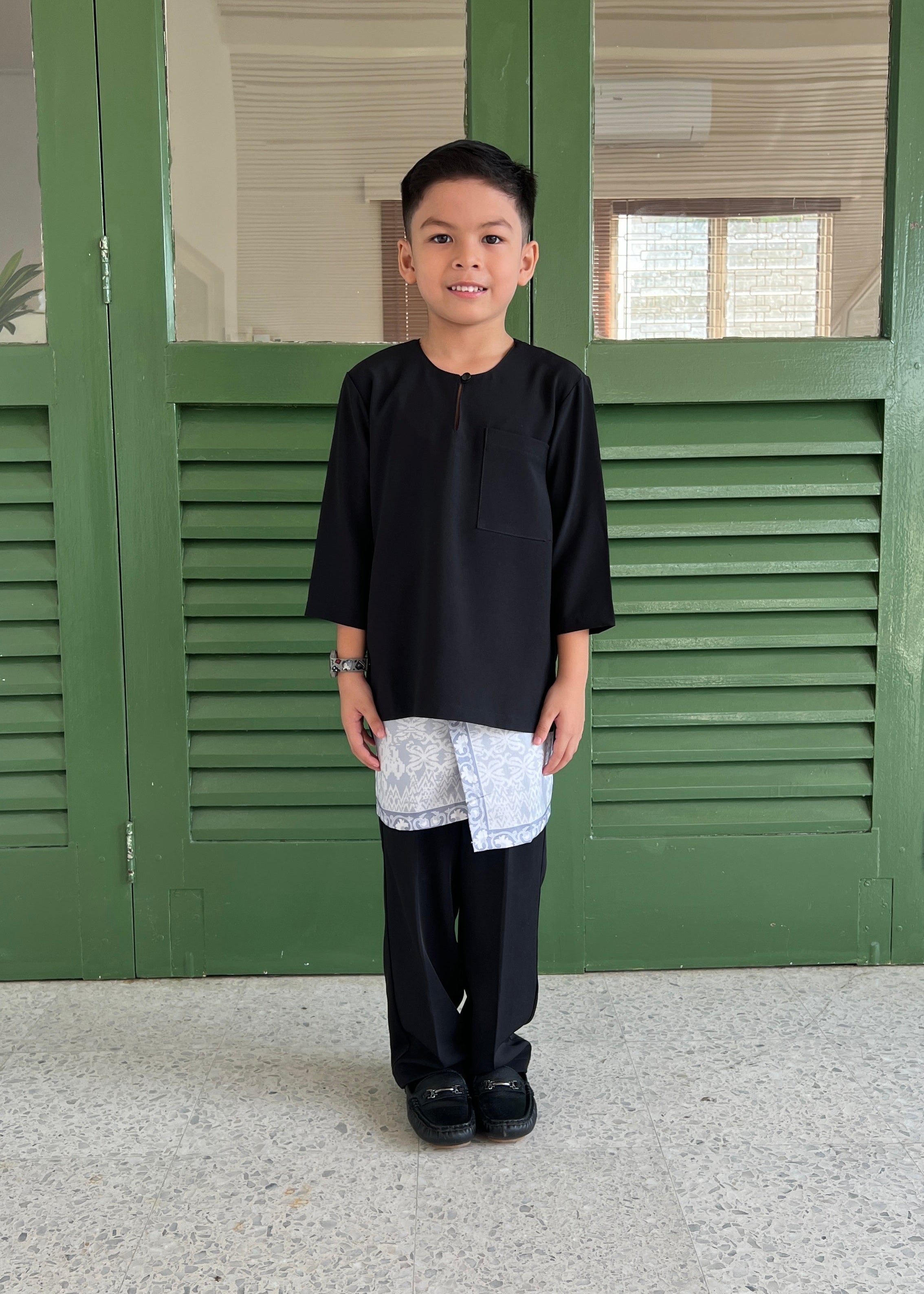 2026 Lebaran Kids Baju Melayu Teluk Belanga (Samping Not Included)