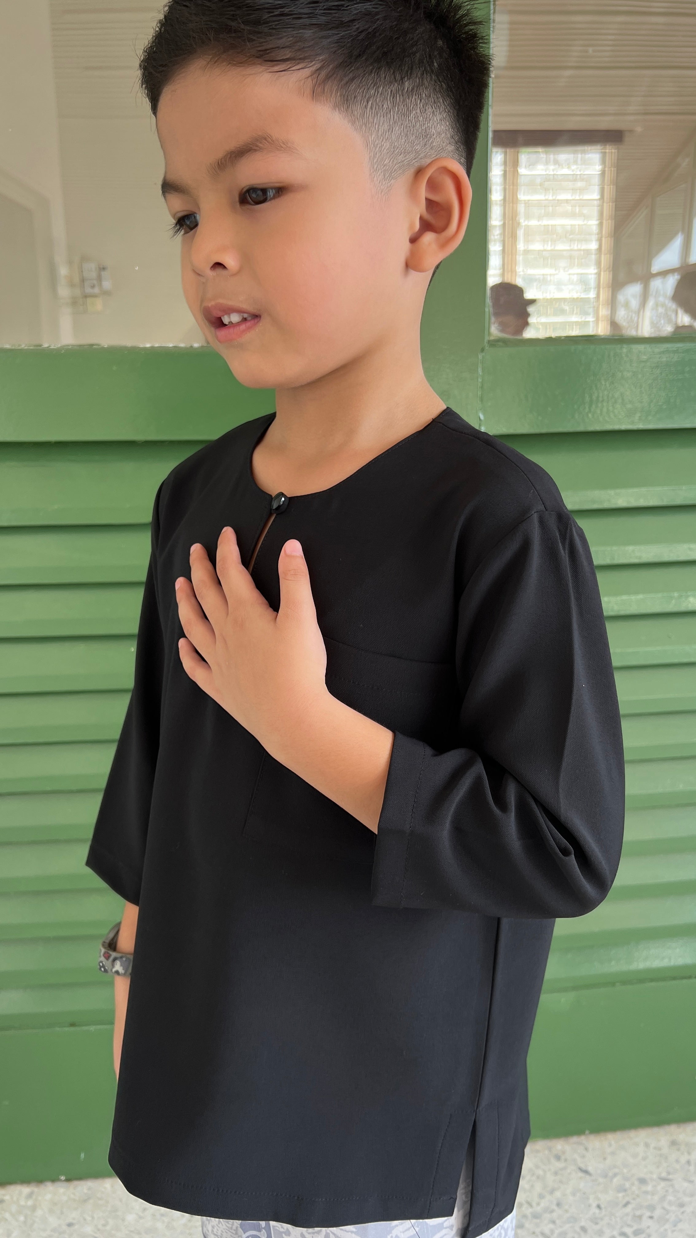 2026 Lebaran Kids Baju Melayu Teluk Belanga (Samping Not Included)