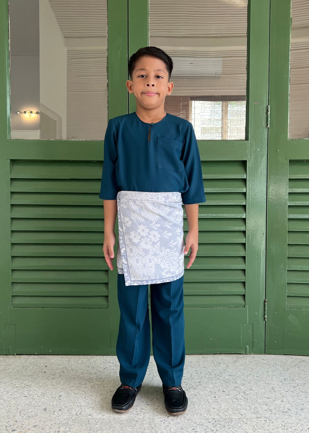 2026 Lebaran Kids Baju Melayu Teluk Belanga (Samping Not Included)