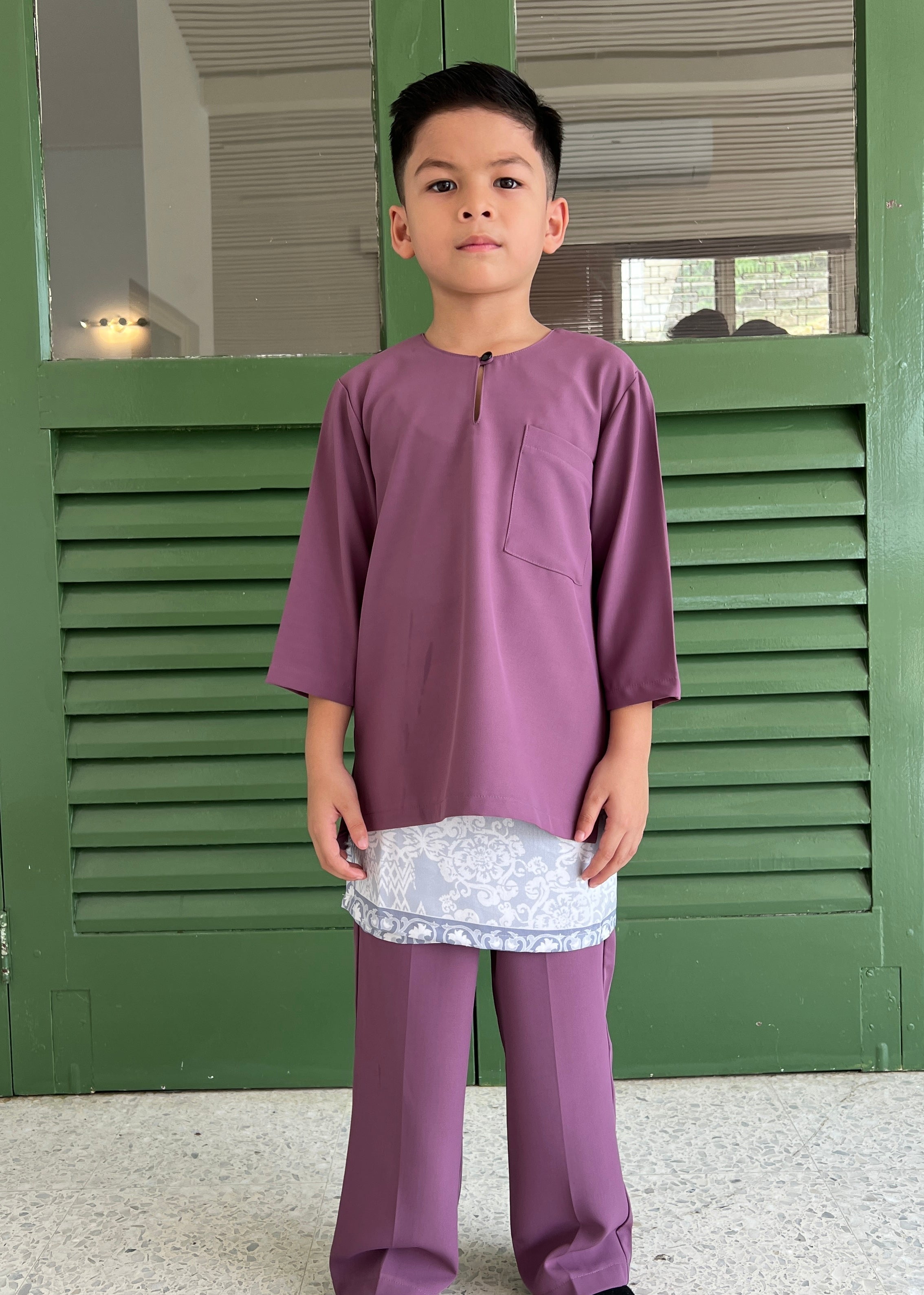 2026 Lebaran Kids Baju Melayu Teluk Belanga (Samping Not Included)