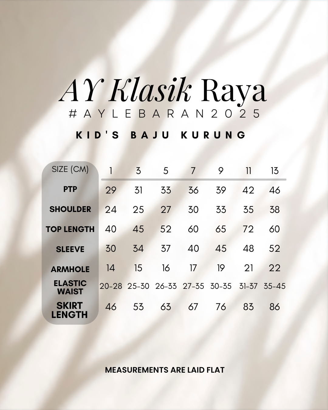 Klasik Raya 2025 Girl Pahang Kurung Series