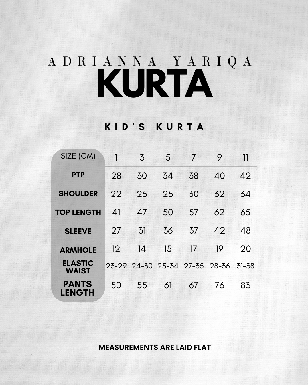 HADY X AY Kid's Kurta Mosaic in Black